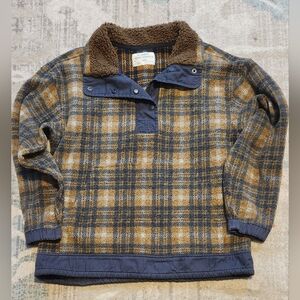 REI Norseland Pullover Fleece. Brown/Navy. Size Med. Great Condition.